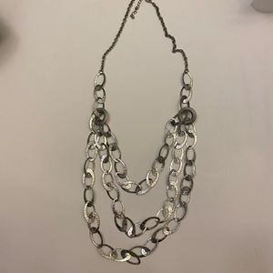 Long Silver Link Necklace
